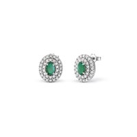 Earrings Bliss Woman BL REGAL in White Gold Smeraldo 1.20 Ct 20093035 - 20093035
